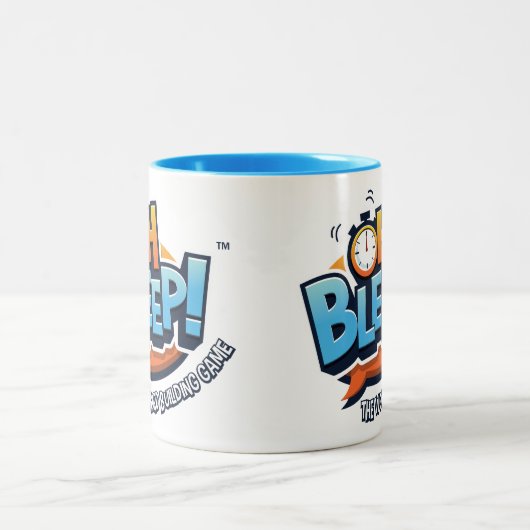 Slaap! Logo Mok tweetonblauw (Center)