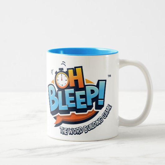 Slaap! Logo Mok tweetonblauw (Rechts)