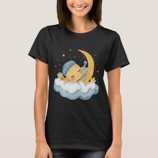 Slaap Maan en Sterren Grafische T-Shirt