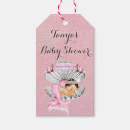 Slaap Merwoman Baby Meisje Roze Schelp Parels Cadeaulabel
