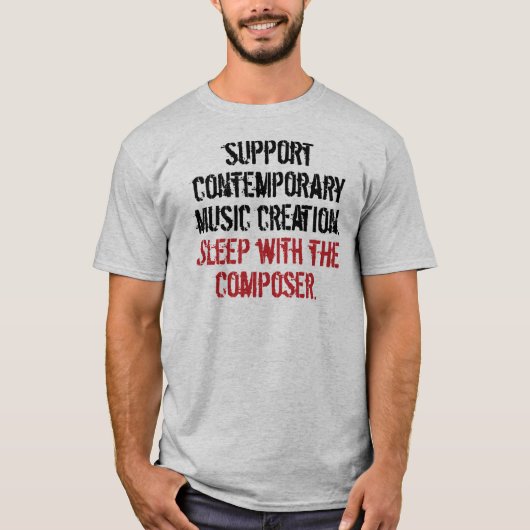 Slaap met de componist t-shirt (Voorkant)