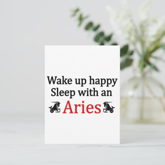 Slaap met een Aries Briefkaart (Staand voorkant)