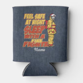 Slaap met een brandweerman blikjeskoeler (Voorkant)