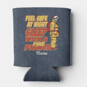 Slaap met een brandweerman blikjeskoeler (Achterkant)