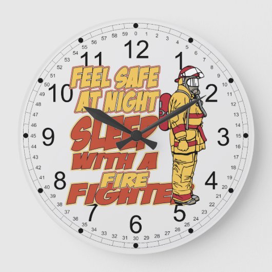 Slaap met een brandweerman grote klok (Voorkant)