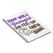 Slaap met een Geoloog en voel de Aarde Quake Notitieboek (Rechterzijde)