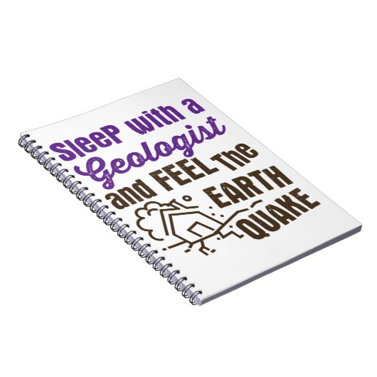 Slaap met een Geoloog en voel de Aarde Quake Notitieboek (Rechterzijde)