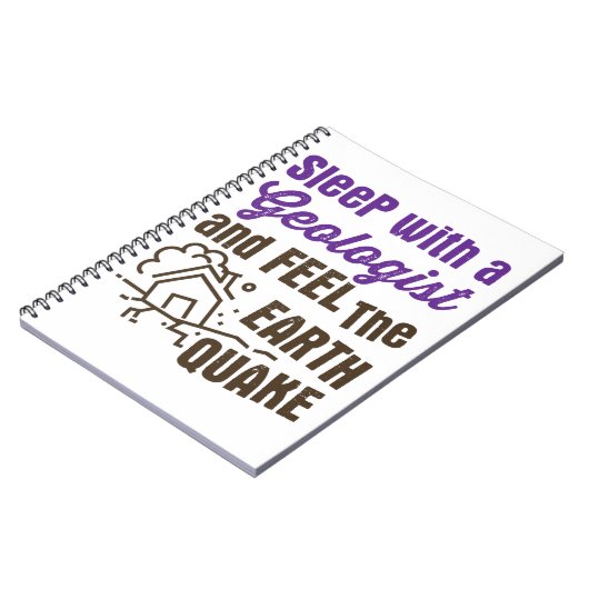 Slaap met een Geoloog en voel de Aarde Quake Notitieboek (Linkerzijde)