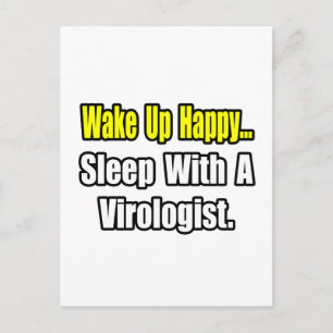 Slaap met een viroloog briefkaart