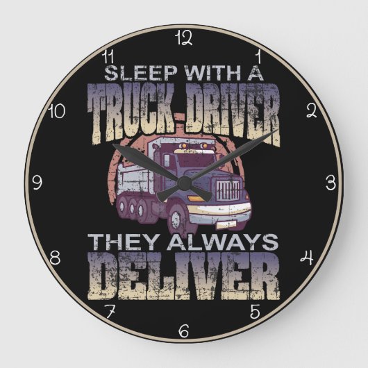 Slaap met een vrachtwagen grote klok (Voorkant)