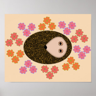 Slaap Murmeldier en Bloemen Poster