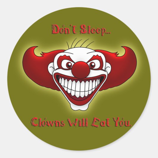 Slaap niet... ronde sticker (Voorkant)