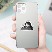 Slaap Nu, Panik Later Herkenbare Chibi Meisjes Ill Sticker (Telefoon)