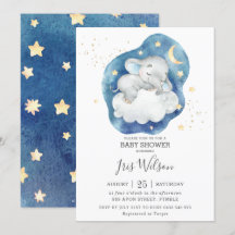 Slaap Olifant Twinkelende Ster Baby Shower Jongen