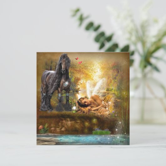 Slaap om te dromen Fee en Paard Fantasie (Staand voorkant)