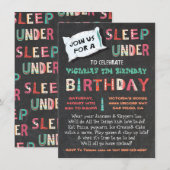 Slaap onder Birthday Party Kaart (Voorkant / Achterkant)