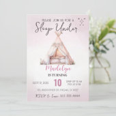 Slaap onder Boho-tent Slaapfeestje Late Over Kaart (Staand voorkant)