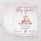 Slaap onder Boho-tent Slaapfeestje Late Over Kaart (Voorkant / Achterkant)