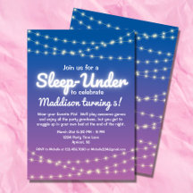 Slaap onder de helft Slaap over Lichten Party