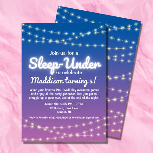 Slaap onder de helft Slaap over Lichten Party Kaart