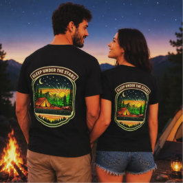 Slaap onder de sterren Camping T-shirt