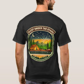 Slaap onder de sterren Camping T-shirt (Achterkant)