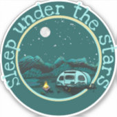 Slaap onder de sterren RV Sticker (Voorkant)