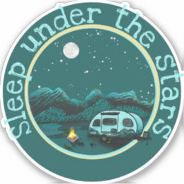 Slaap onder de sterren RV Sticker