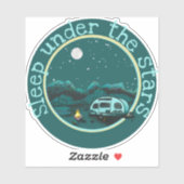 Slaap onder de sterren RV Sticker (Vel)