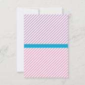 Slaap onder half slaapfeest over regenboog bedankkaart (Achterkant)