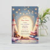 Slaap onder Schattigee gezellige binnenfeestverjaa Kaart (Staand voorkant)