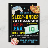 Slaap onder Sleepover Boy Laat Over Gamer Verjaard Kaart (Voorkant / Achterkant)