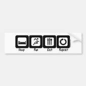 Slaap op Eat Herhalen Bumpersticker (Voorkant)