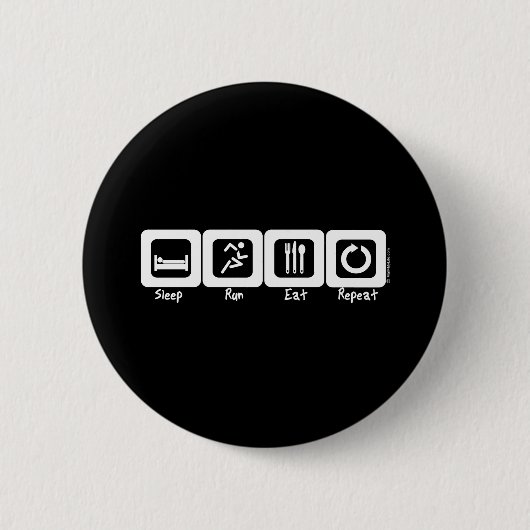 Slaap op Eat Herhalen Ronde Button 5,7 Cm (Voorkant)