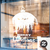 Slaap-ornament-feestdag voor vrolijk kerstfeest raamsticker (Cafe Raam)