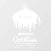 Slaap-ornament-feestdag voor vrolijk kerstfeest raamsticker (Vel)