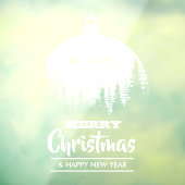 Slaap-ornament-feestdag voor vrolijk kerstfeest raamsticker (Vel 3)