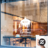 Slaap-ornament-feestdag voor vrolijk kerstfeest raamsticker (Cafe Raam)