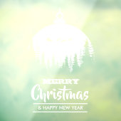 Slaap-ornament-feestdag voor vrolijk kerstfeest raamsticker (Vel 3)