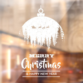 Slaap-ornament-feestdag voor vrolijk kerstfeest raamsticker