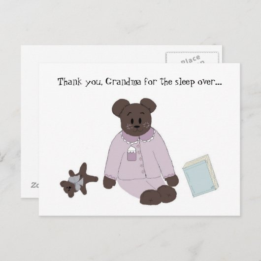 Slaap over dankzij briefkaart (Voorkant / Achterkant)