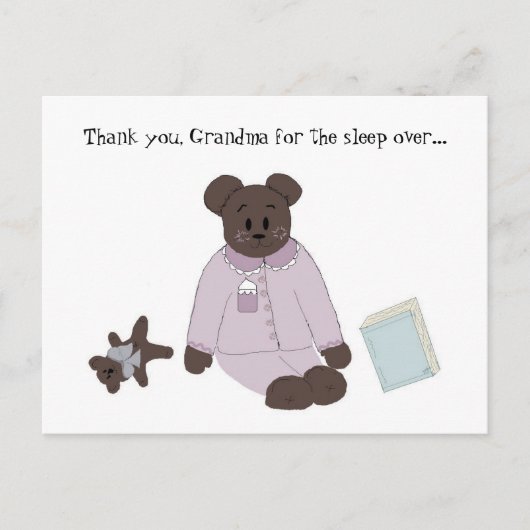 Slaap over dankzij briefkaart (Voorkant)