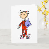 Slaap over meisje in haar pyjama Kaart (Gele Bloem)
