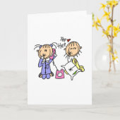 Slaap over meisjes op de telefoon Kaart (Gele Bloem)