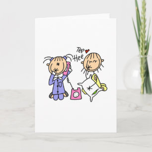 Slaap over meisjes op de telefoonkaart kaart