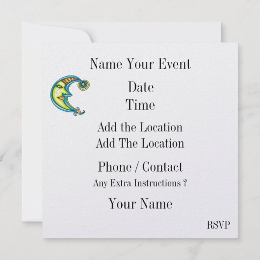 Slaap over - Slumber Party - SRF Kaart (Achterkant)