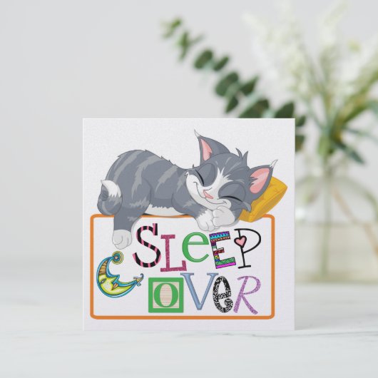 Slaap over - Slumber Party - SRF Kaart (Staand voorkant)