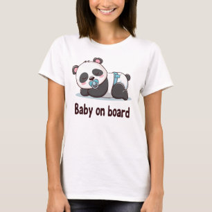 Slaap Panda "Baby aan Boord" Autodecal T-shirt