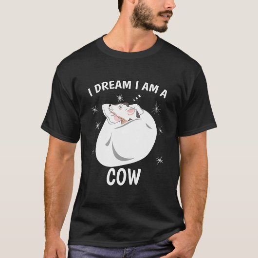 Slaap Pj Pyjama Top Ik droom dat ik een koe ben (Voorkant)