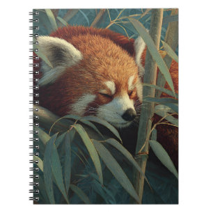 Slaap Red Panda Bamboo Forest Art Notitieboek